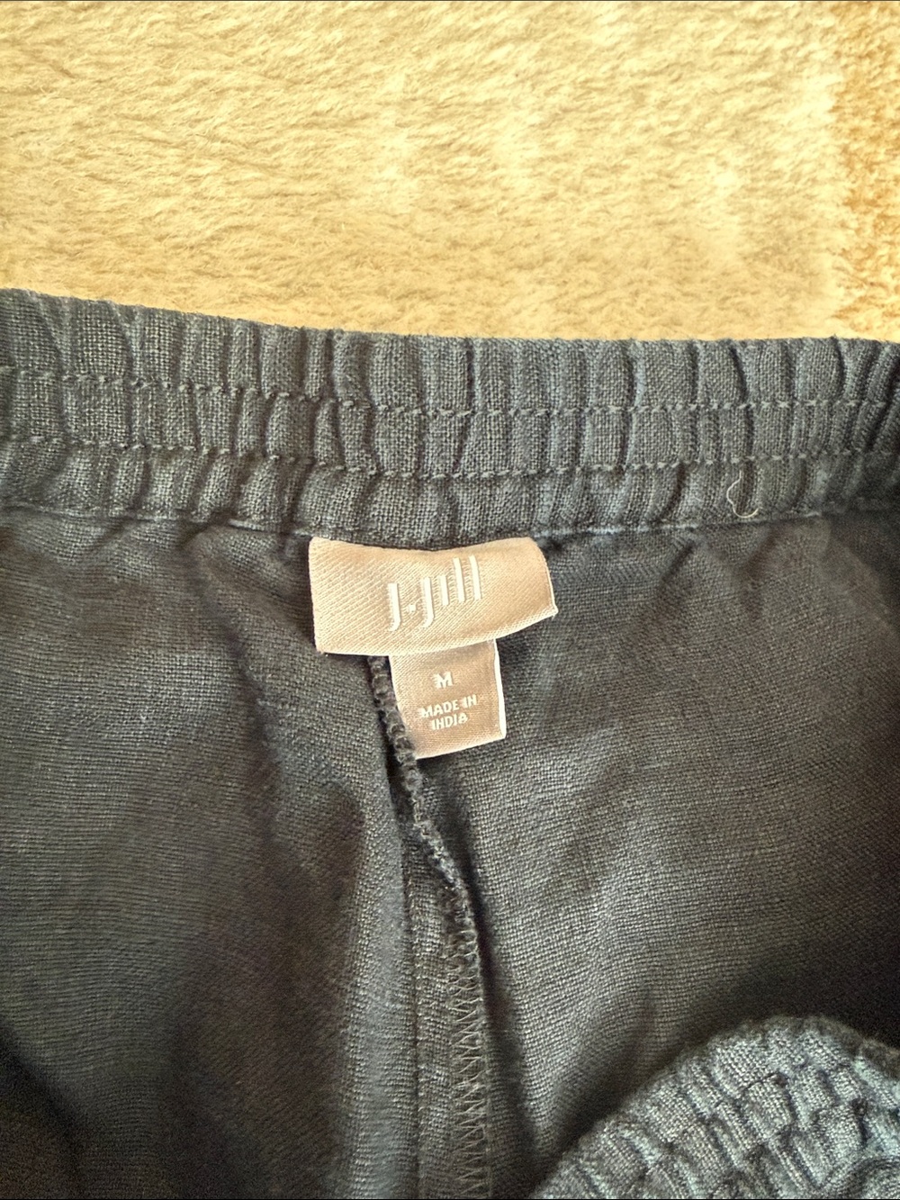 J. Jill 100% Linen Black Straight-Leg Chinos Pants Everyday Casual Women’s Sz M - Picture 5 of 7